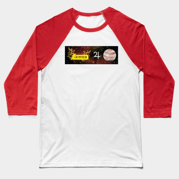 Jupiter Baseball T-Shirt by AlmostMaybeNever